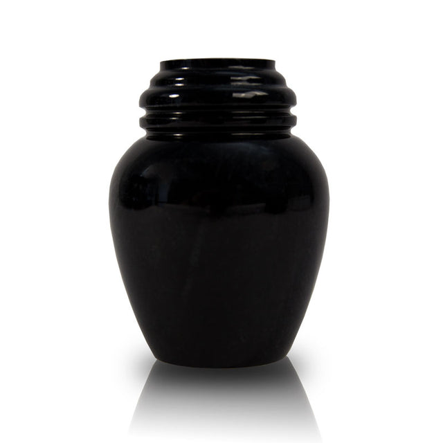 Black Marble Cremation Keepsake Urn