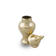 Shiny Brass Pet Urn - Extra Small