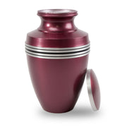 Wine Red Grecian Cremation Urn - Large