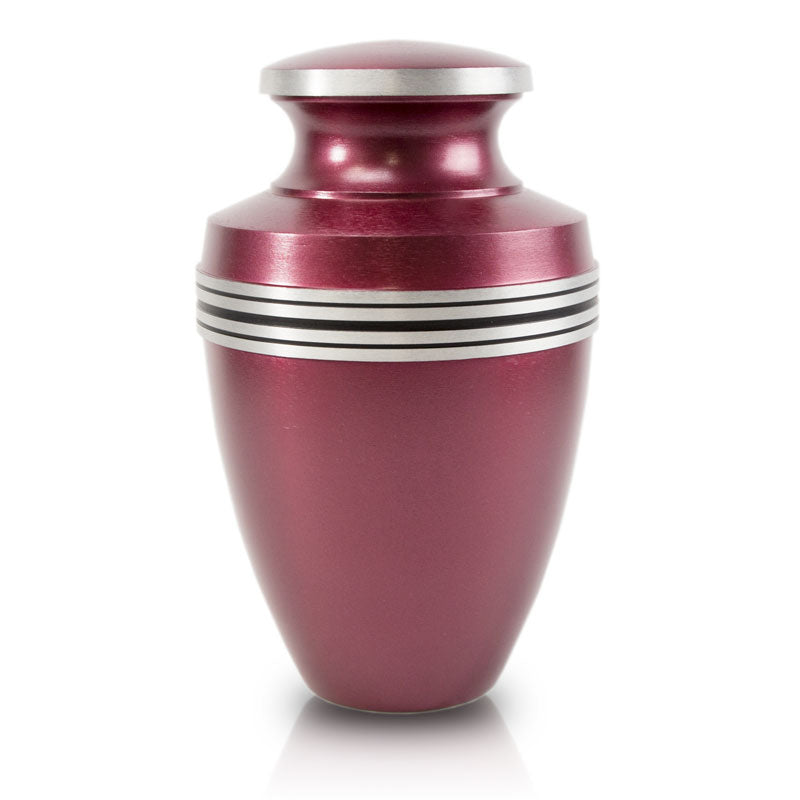 Wine Red Grecian Cremation Urn - Large