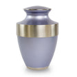 Lineas Lilac Cremation Urn - Large banded