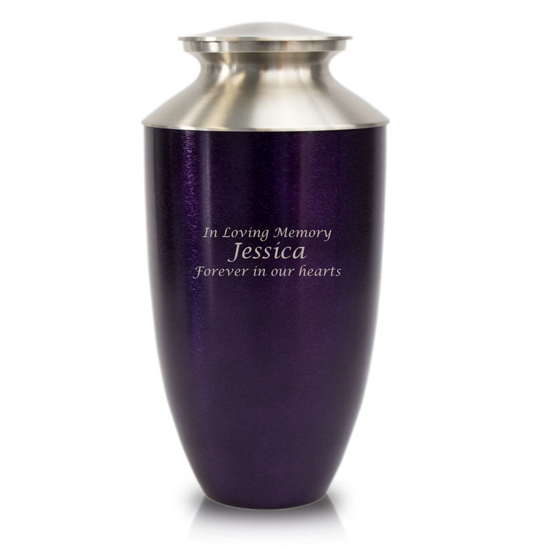 Purple Monterey Bronze Cremation Urn