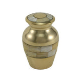 Elite mother of pearl cremation urn keepsake