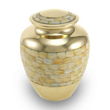 large elite mother of pearl urn