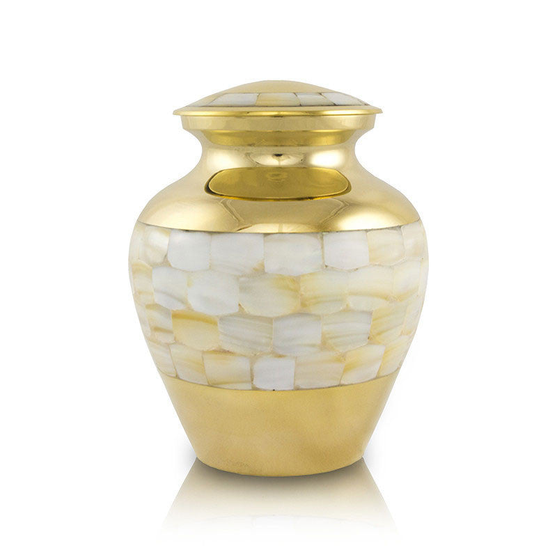 Elite Mother of Pearl Cremation Urn - Small