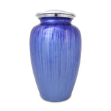 Large Enamel Finished Metal Alloy Cremation Urn - Light Blue