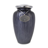 Large Enamel Finished Metal Alloy Cremation Urn - Dark Slate Blue