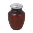 Small Enamel Finished Metal Alloy Cremation Urn - Red and Black