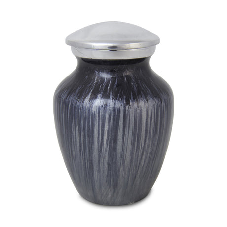 Small Enamel Finished Metal Alloy Cremation Urn - Dark Blue