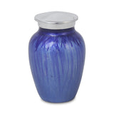 Enamel Finished Metal Alloy Cremation Keepsake Urn - Light Blue