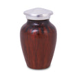 Enamel Finished Metal Alloy Cremation Keepsake Urn - Red and Black