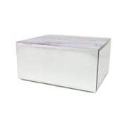 Modern Pink Marbled Glass Cremation Urn for Pets