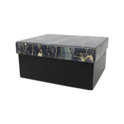 Modern Green and Black Marbled Glass Cremation Urn For Pets