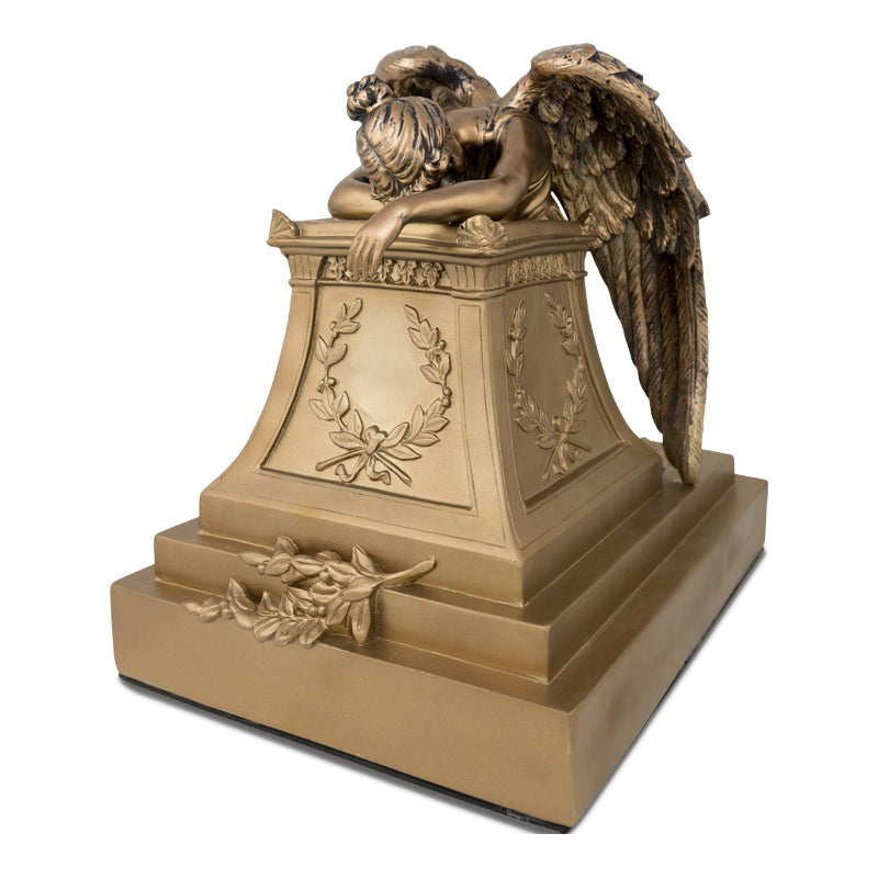Bronze Finish Weeping Angel Cremation Urn - Large