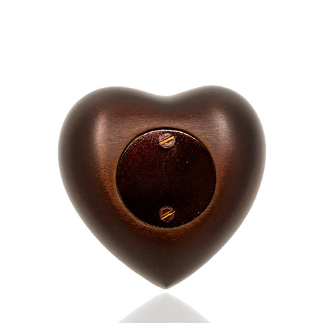 Chocolate Brown Heart Cremation Urn Keepsake