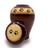 Loving Paws Auburn Ceramic Cremation Urn - 40 cubic inch capacity