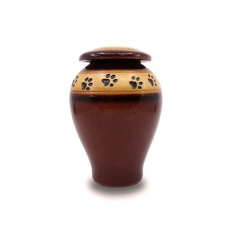 Loving Paws Auburn Ceramic Cremation Urn - 40 cubic inch capacity