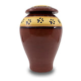 Loving Paws Auburn Ceramic Cremation Urn - 120 cubic inch capacity