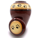 Loving Paws Auburn Ceramic Cremation Urn - 80 cubic inch capacity