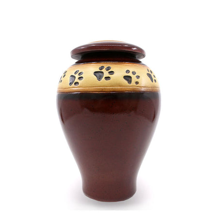 Loving Paws Auburn Ceramic Cremation Urn - 80 cubic inch capacity
