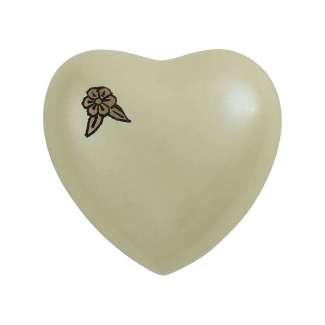 Artisan Pearl Heart Keepsake Cremation Urn