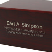 Large Adoration Cremation Urn Box 200 cubic inch - Cherry
