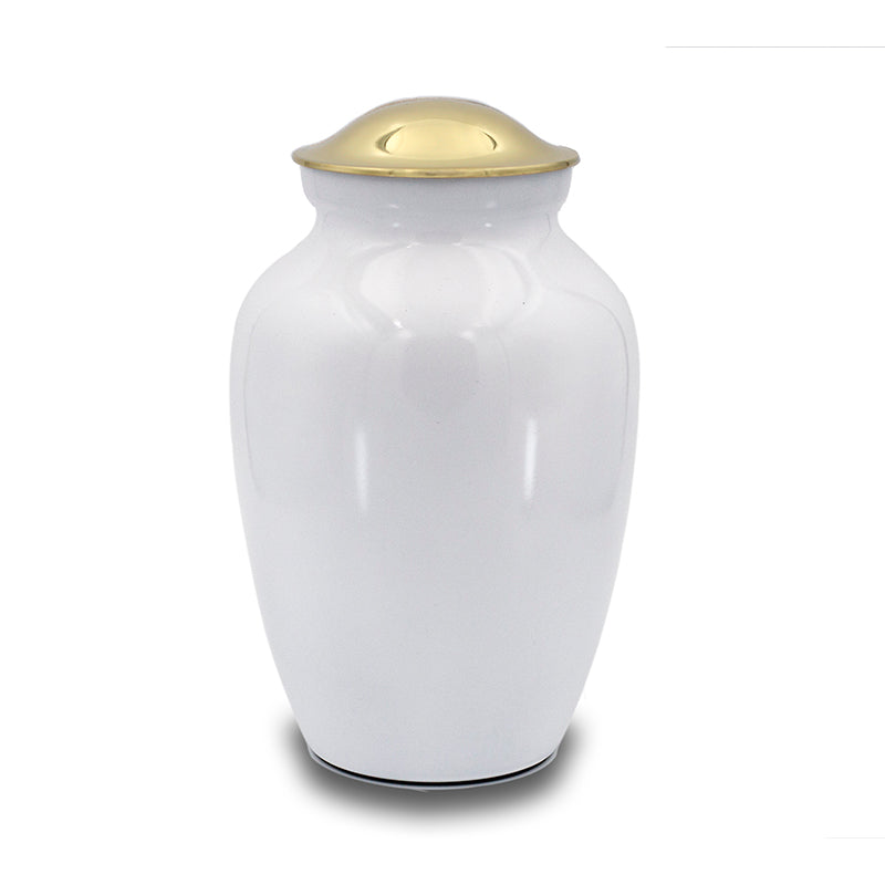 Ice White Cremation Urn - 125 cubic inches