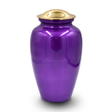 Deep purple cremation urn large