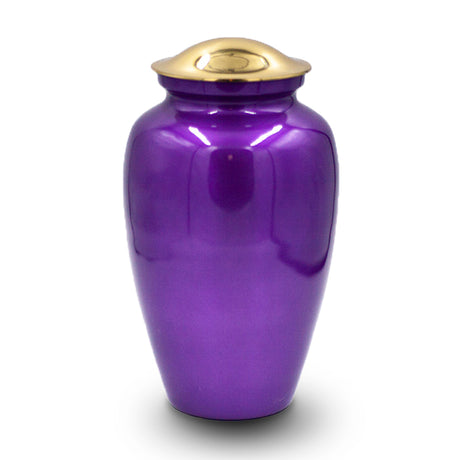 Deep purple cremation urn large