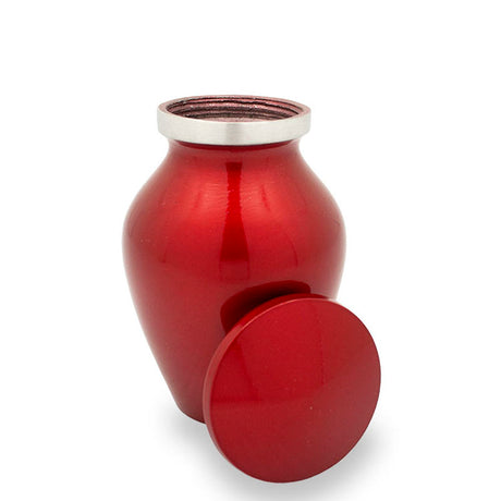 Deep Red Cremation Keepsake Urn