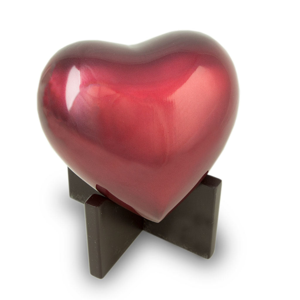 Arielle Heart Urn - Ruby Red