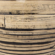 Tall Bamboo Cremation Urn- Black Lined Natural