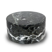 Noire Marble Cremation Urn Circular Keepsake Box - Small