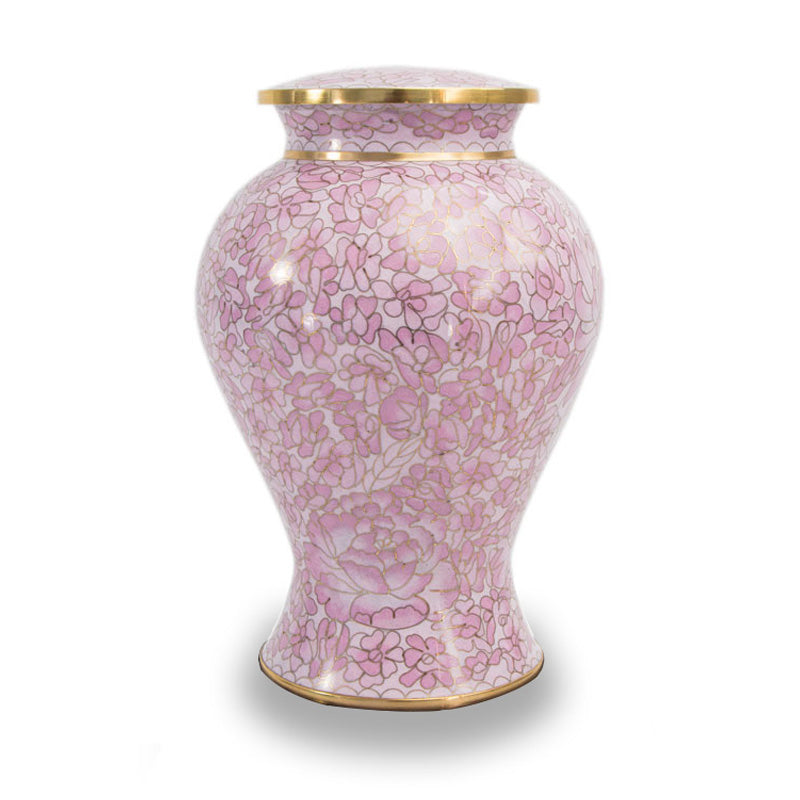 Etienne Rose Cloisonné Cremation Urn