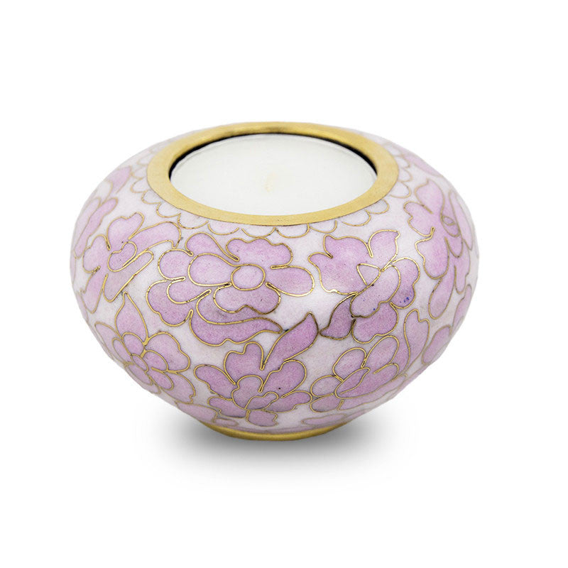 Cloisonne Keepsake Candle Holder - Rose