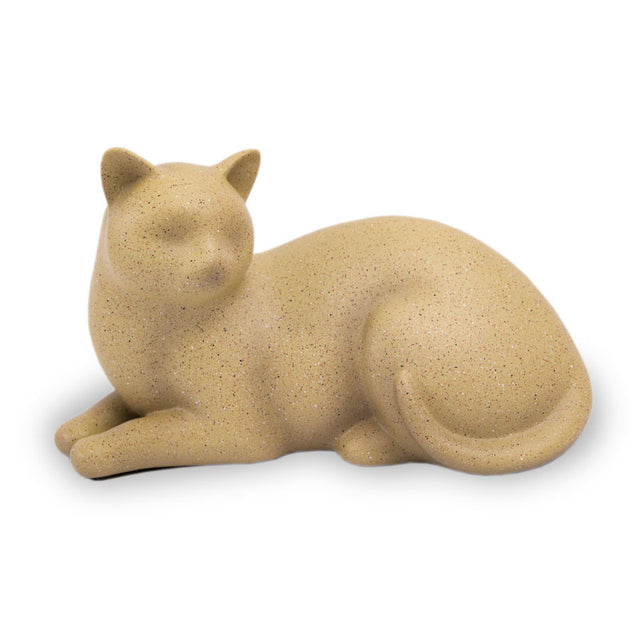 Cozy Cat Cremation Urn - Fawn