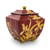 Burgundy Orchid Cremation Urn - Large