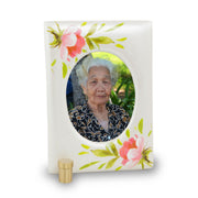 Rose Bouquet Photo Frame with Cremation Keepsake