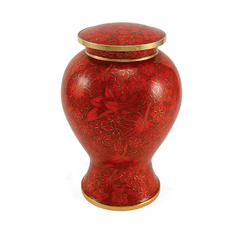 Etienne Cloisonné Cremation Urn - Autumn Leaves