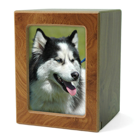 MDF Pet Photo Cremation Urn - Medium