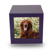Violet Photo Cube Cremation Urn - Medium