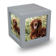 Silver Photo Cube Cremation Urn - Medium