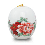 Red Peony Ceramic Cremation Urn - Large