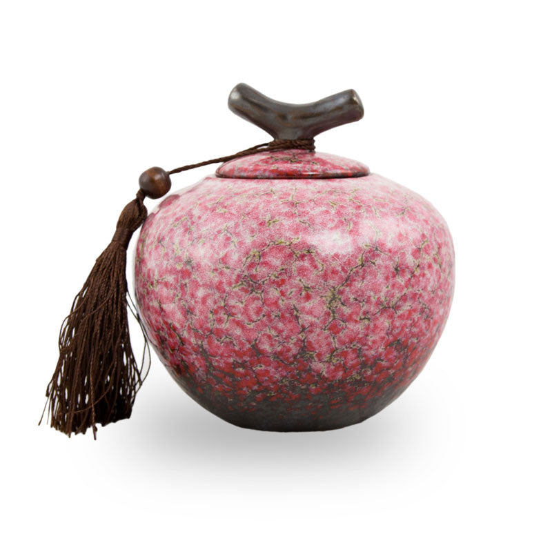 Sakura Pink Small Ceramic Pet Cremation Urn