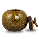 Autumn Yellow Ceramic Cremation Urn