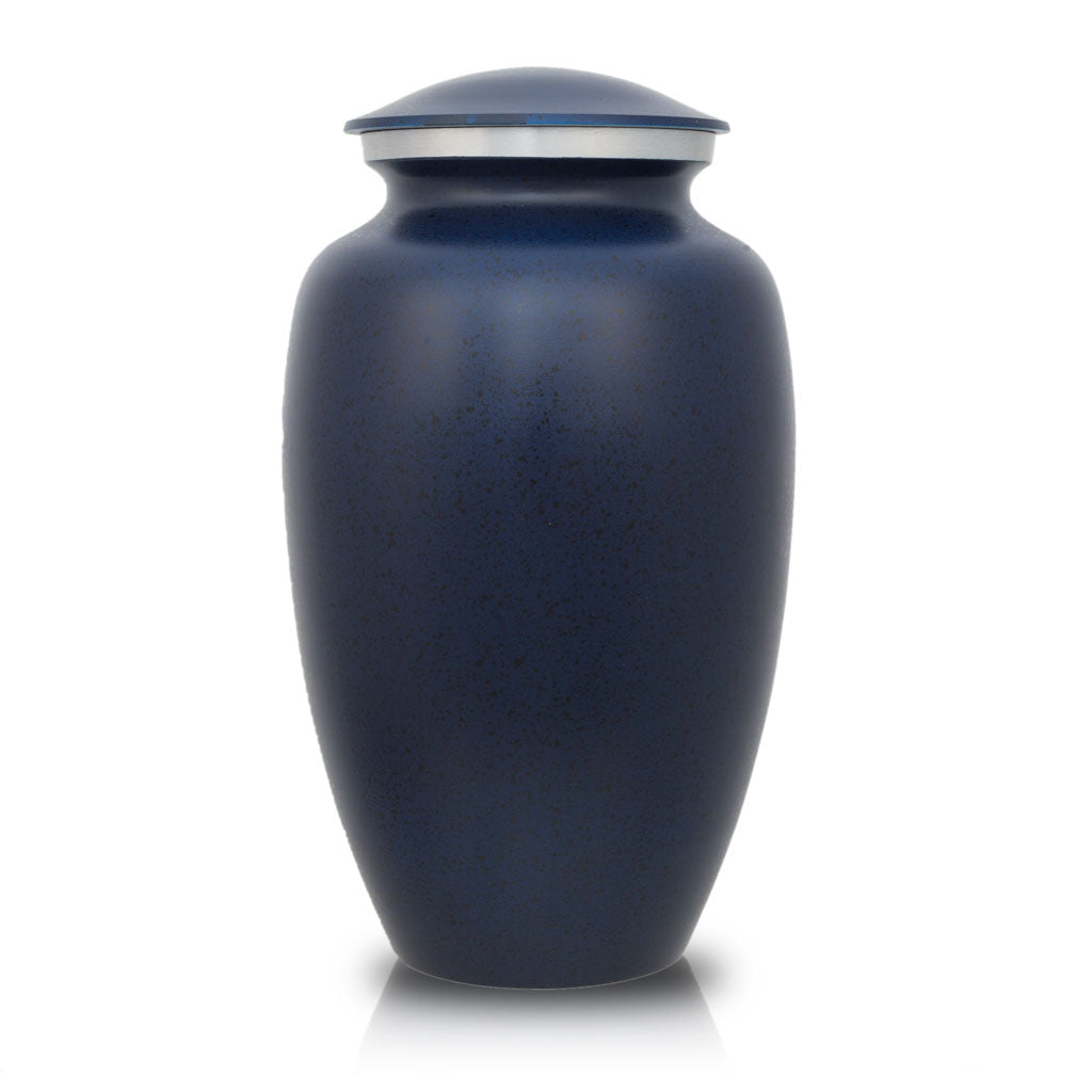 Two-Tone Dark Blue Classic Cremation Urn