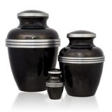 Dark Slate Banded Cremation Urn