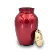 Deep Red Cremation Urn - 125 cubic inch
