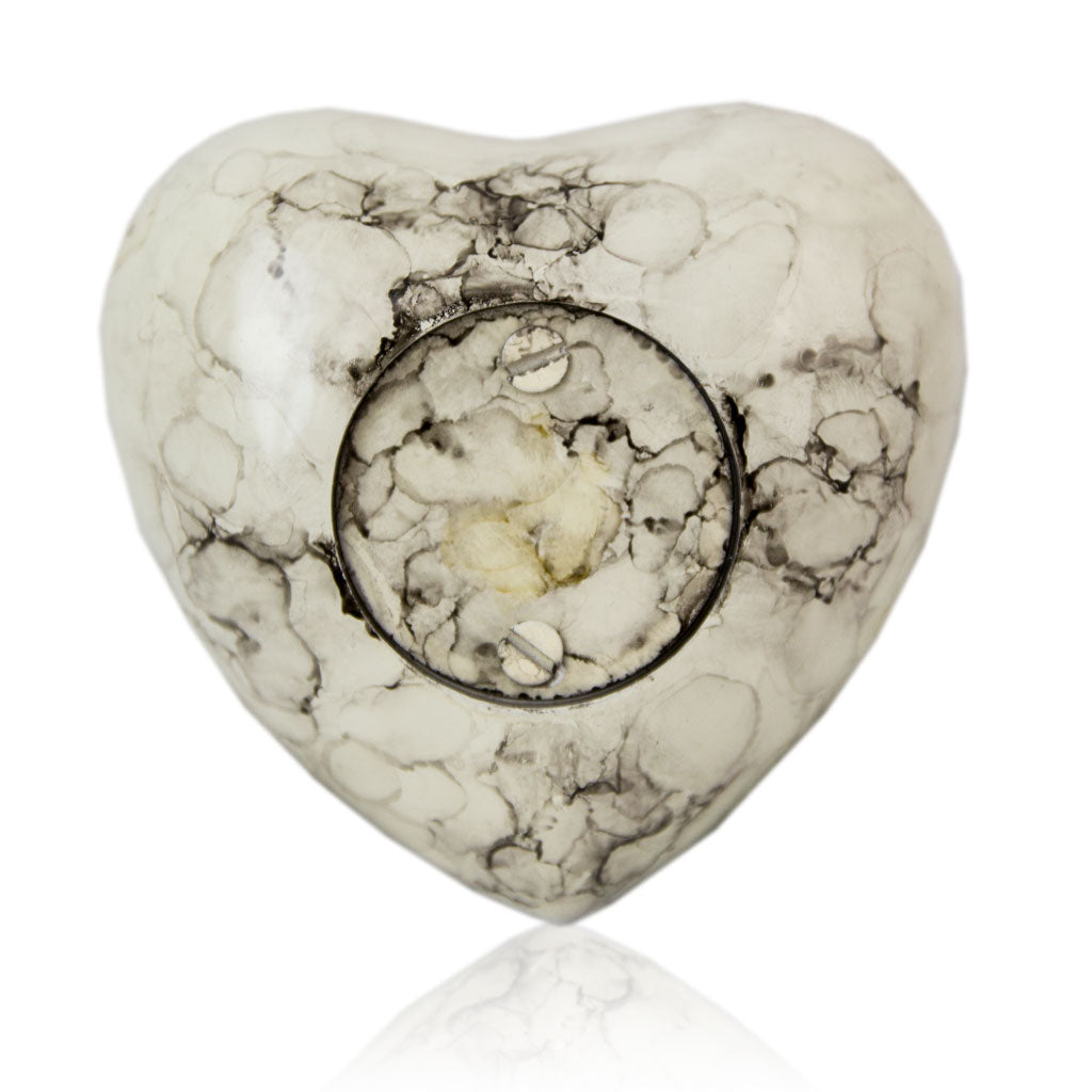 Glenwood Heart Cremation Keepsake - White