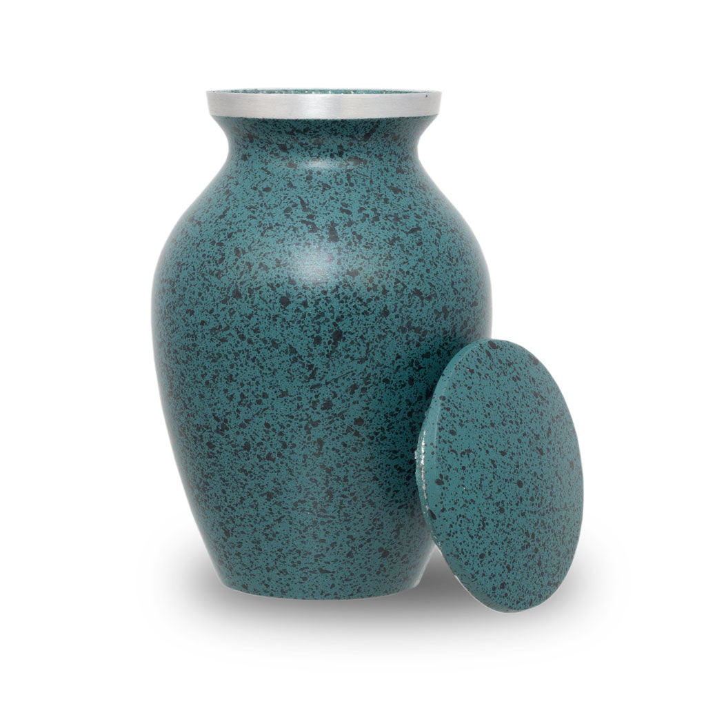 Two-Tone Green Classic Cremation Urn - Keepsake